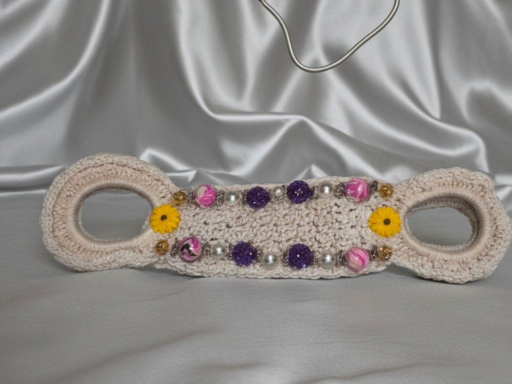 Handmade Crochet Hand Towel Holder with Rings