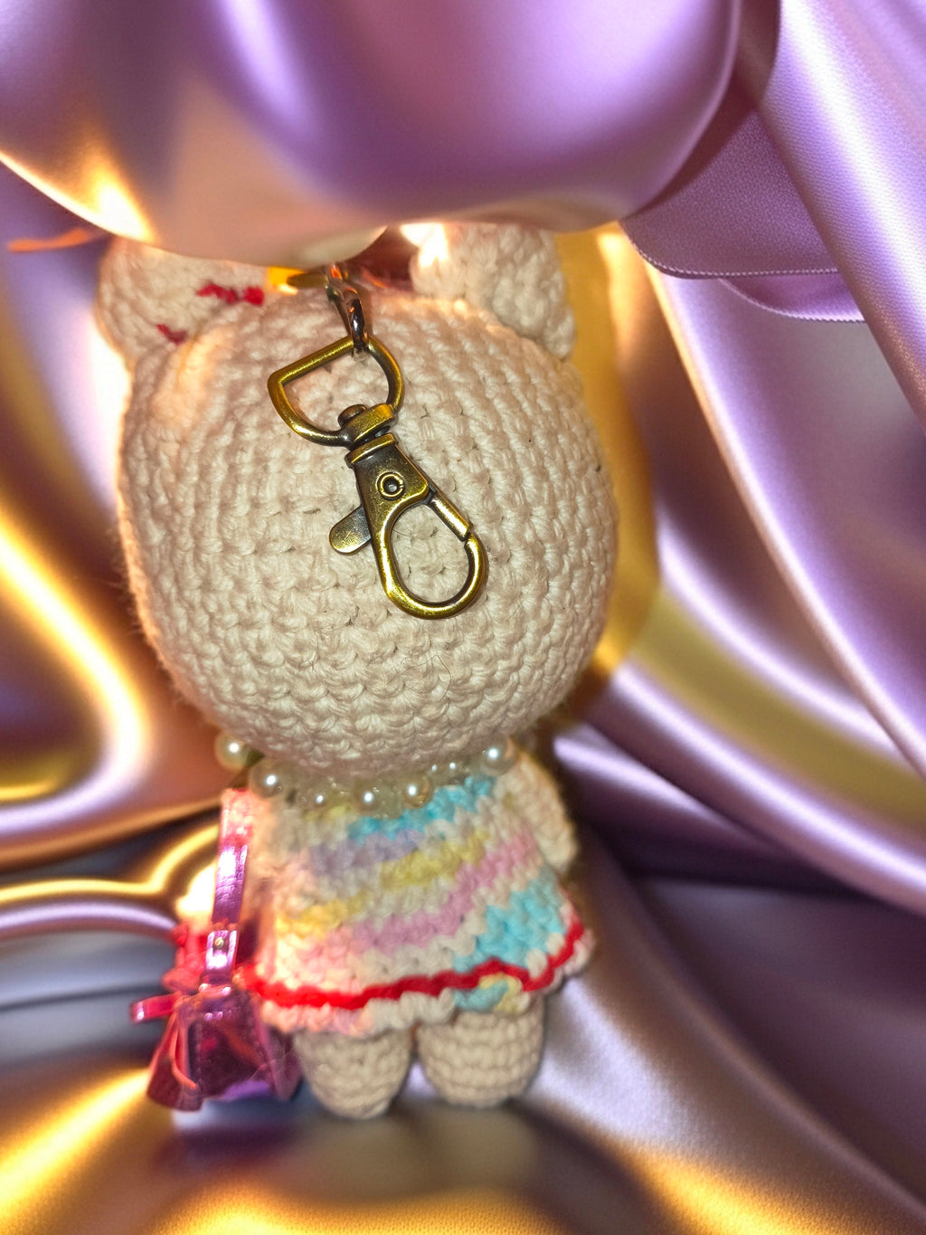 Crochet Hello Kitty Keychain