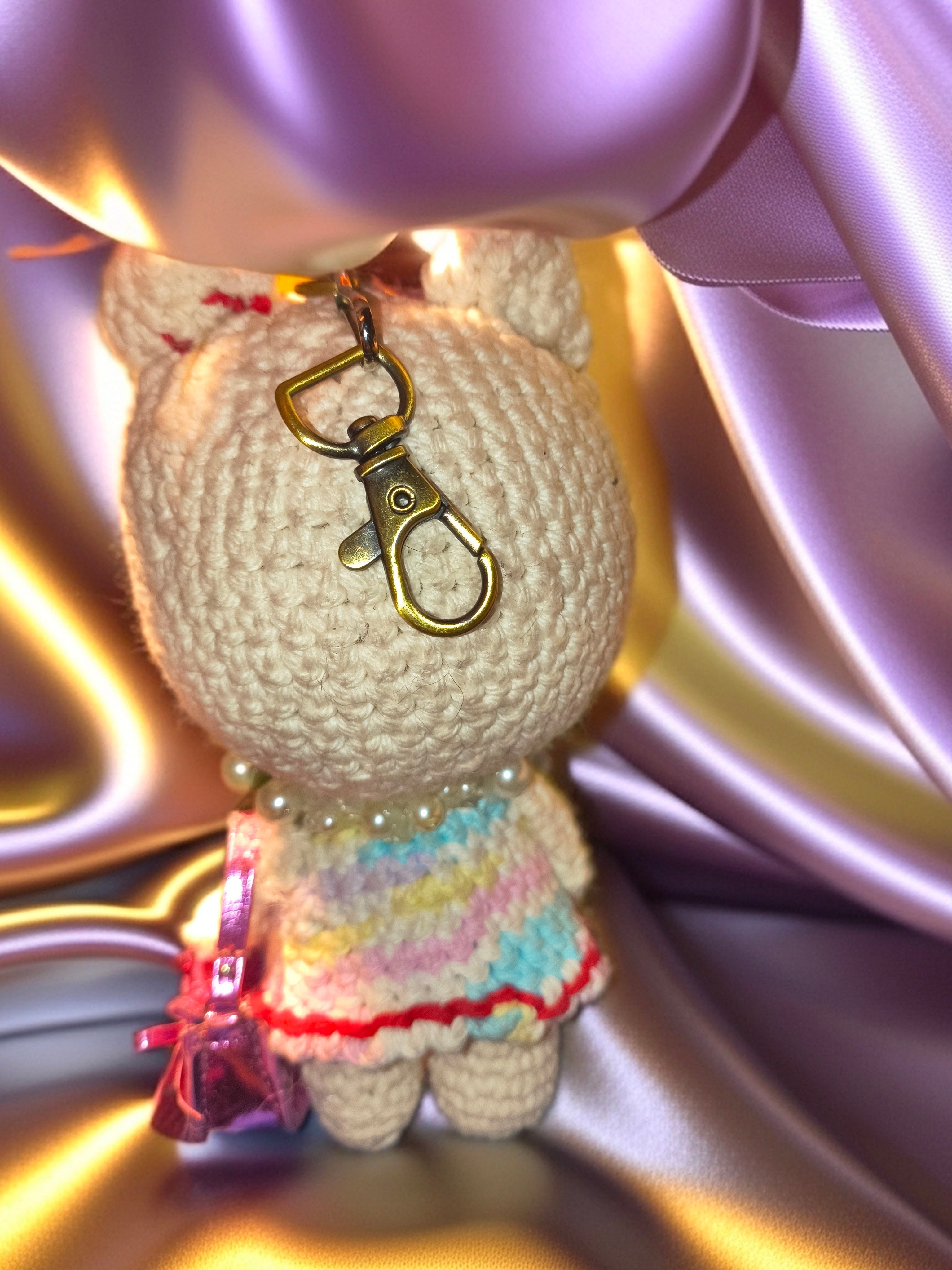 Crochet Hello Kitty Keychain