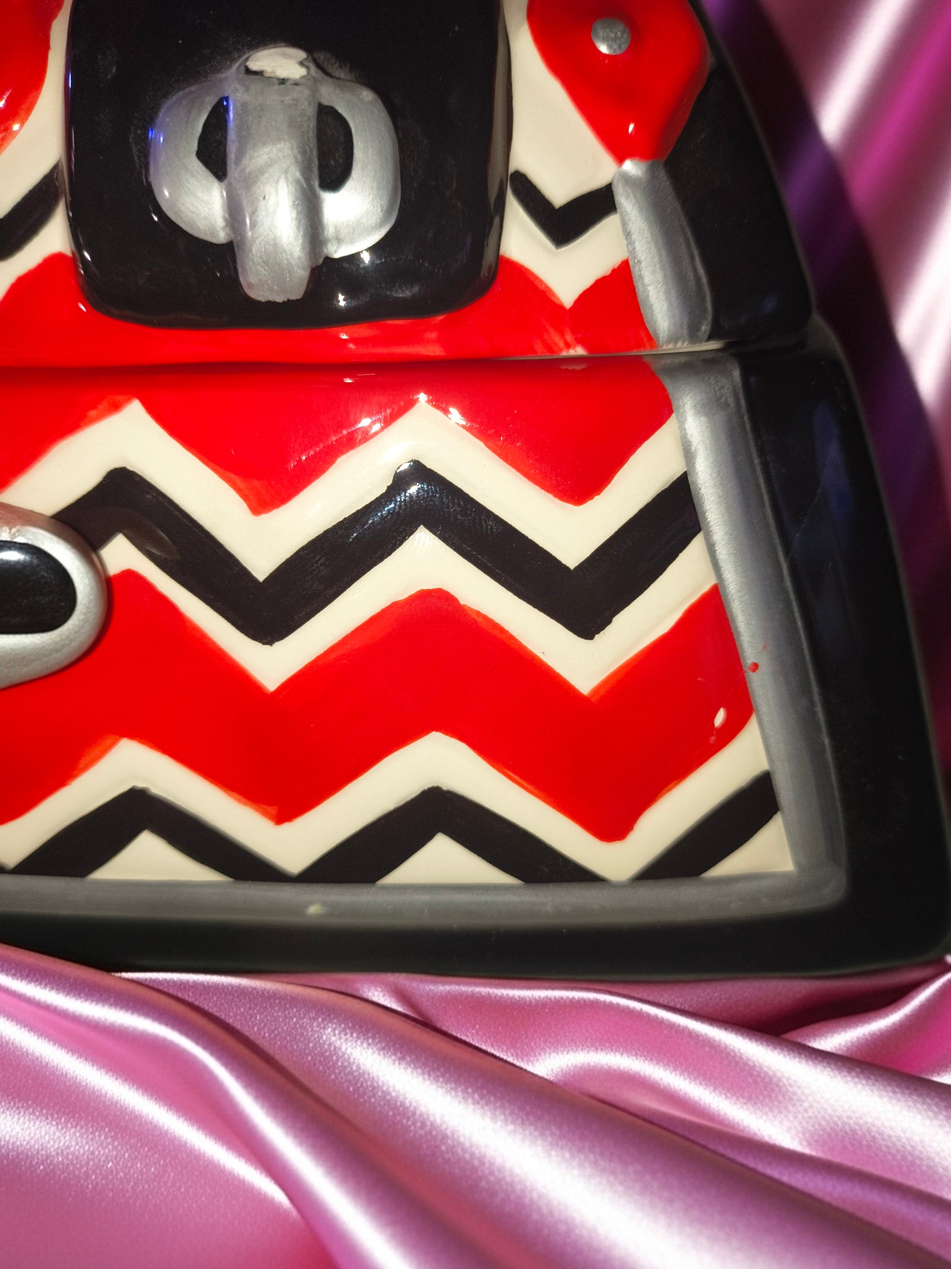 David's Cookie Jar Black and Red Purse