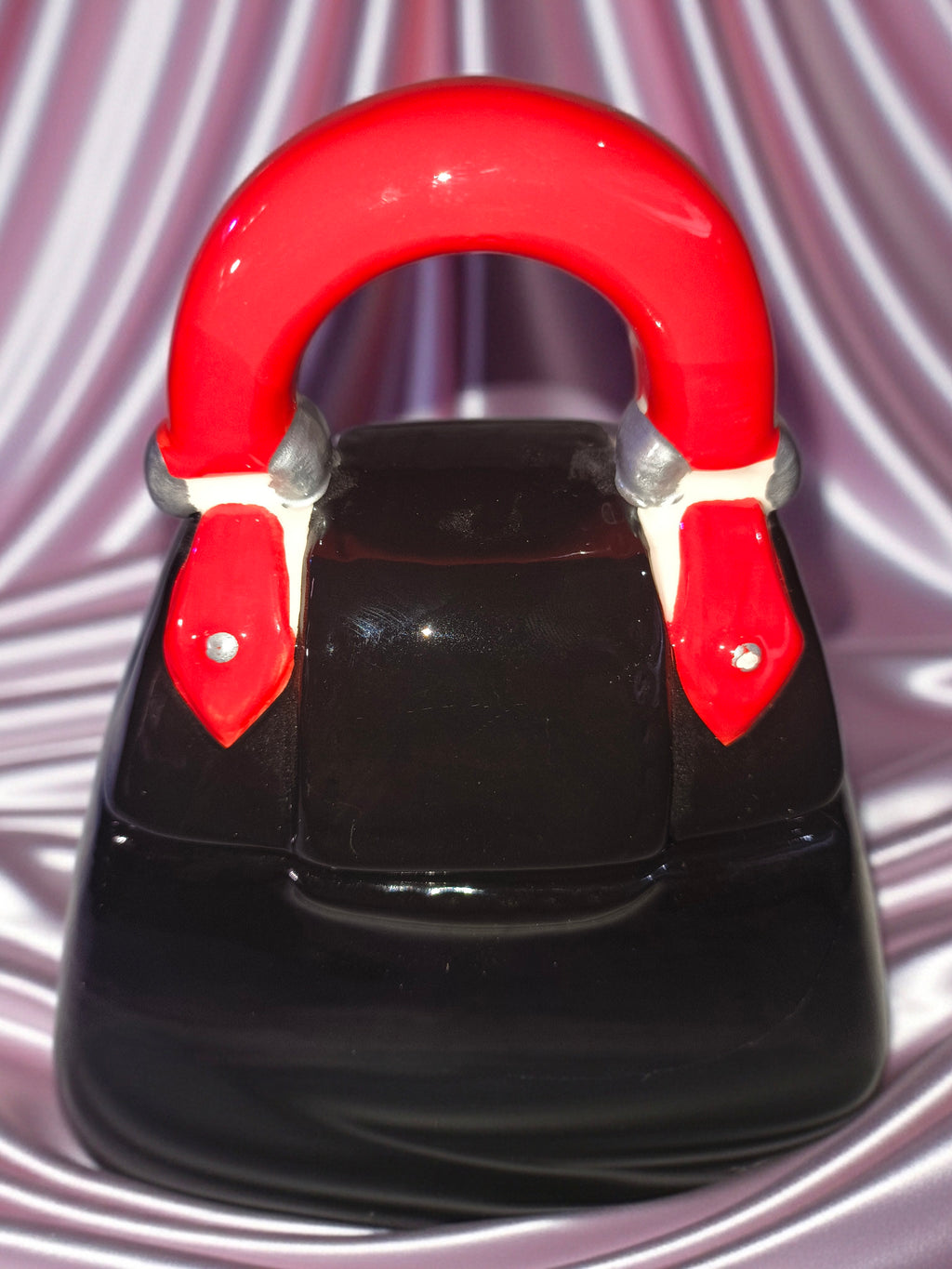 David's Cookie Jar Black and Red Purse