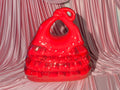 David's Cookies Ceramic Red Quilted Purse Cookie Jar